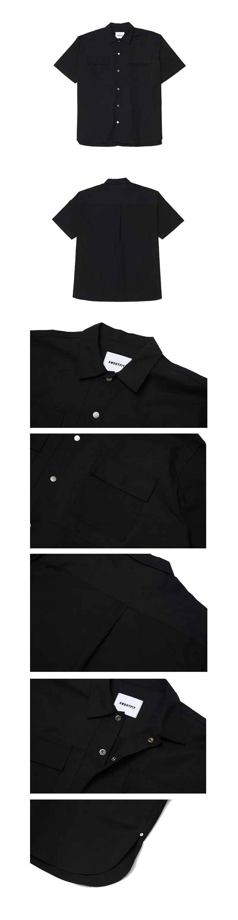 チュニックハーフスリーブシャツ(ブラック) | 詳細画像5
