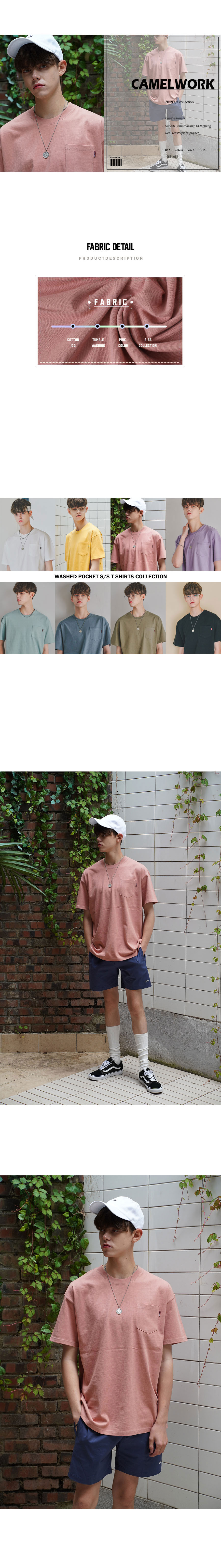 ウォッシュドポケットTシャツ(ピンク) | 詳細画像2