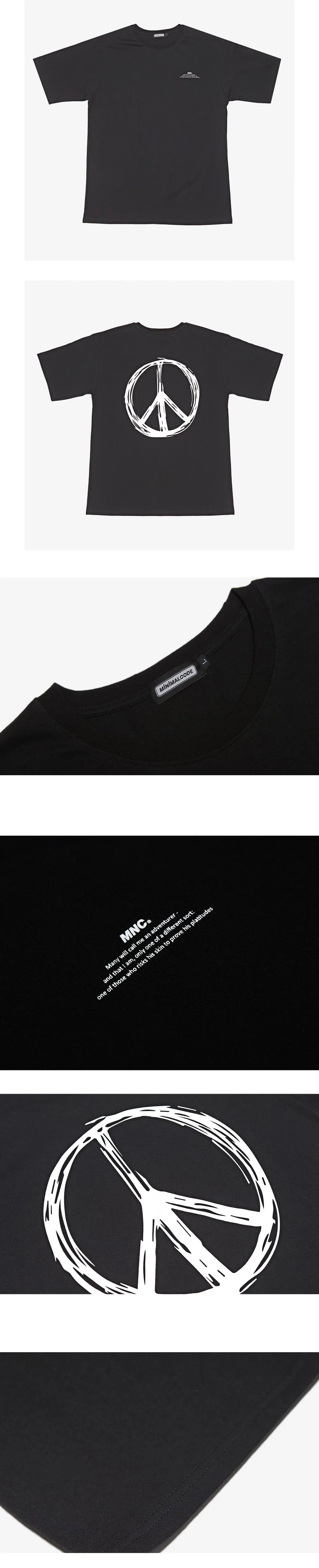 ピースオーバーフィットTシャツ(ブラック) | 詳細画像5