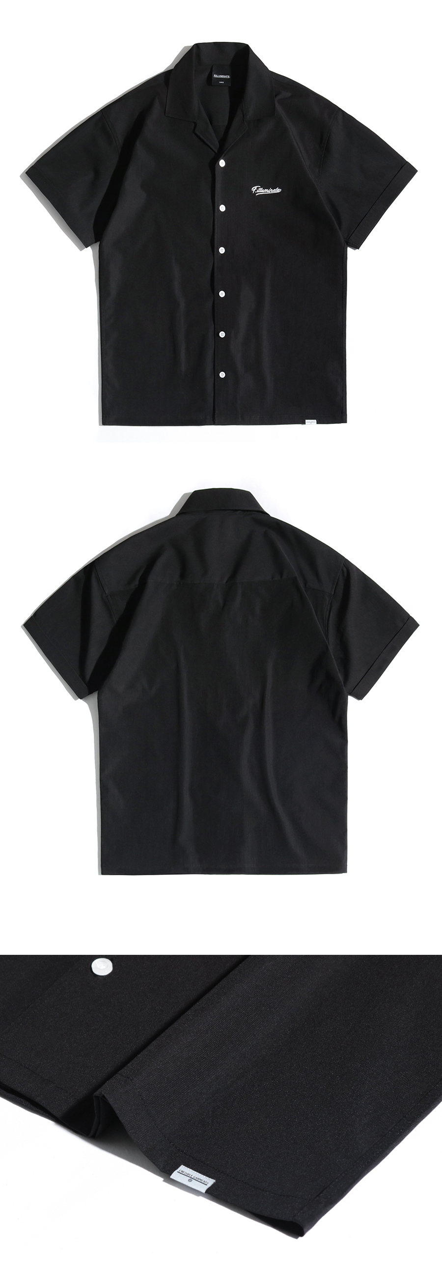 ロゴオープンカラーシャツ(ブラック) | 詳細画像9