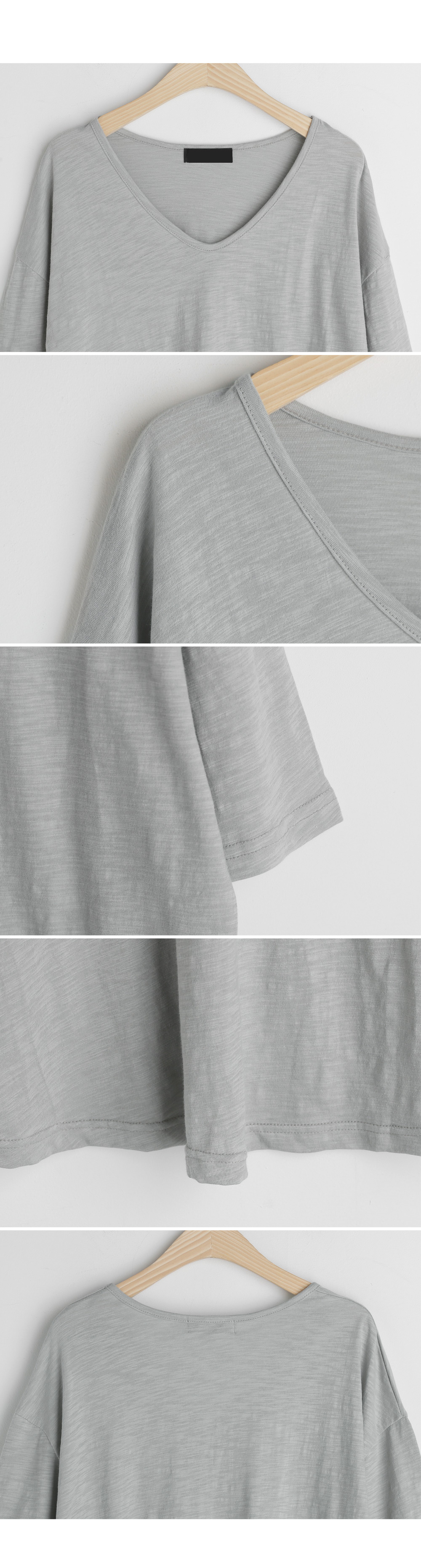 UネックルーズコットンTシャツ・全3色 | DHOLIC | 詳細画像6