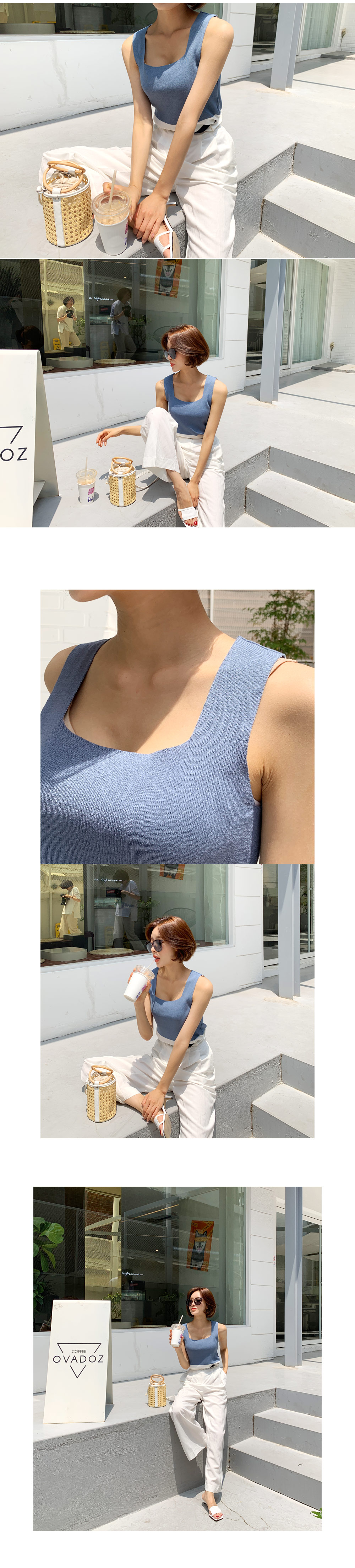 カラーコントラストニットスリーブレス・全4色 | DHOLIC PLUS | 詳細画像2