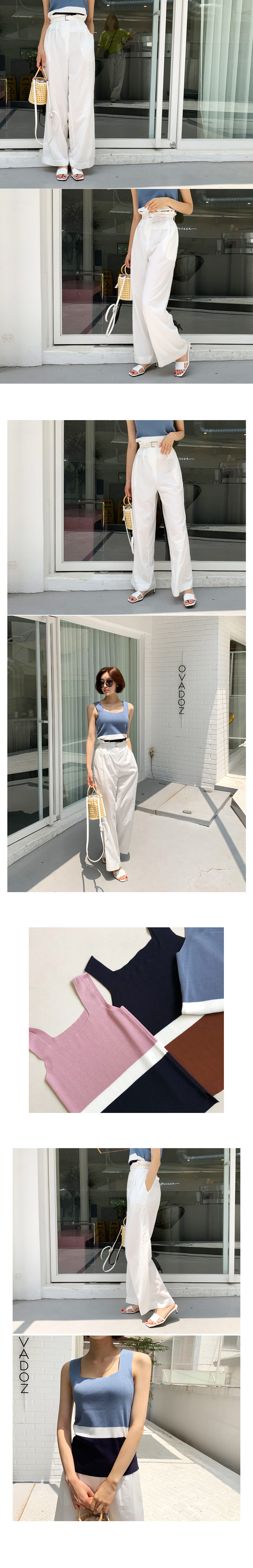 カラーコントラストニットスリーブレス・全4色 | DHOLIC PLUS | 詳細画像4