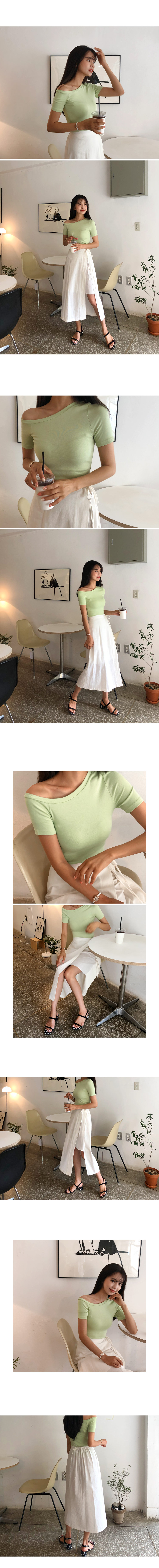 ワンショルダースリムTシャツ・全3色 | DHOLIC | 詳細画像2