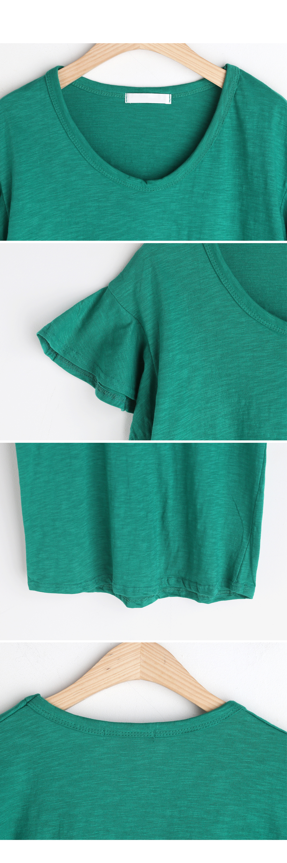 フリルスリーブUネックTシャツ・全4色 | DHOLIC | 詳細画像7