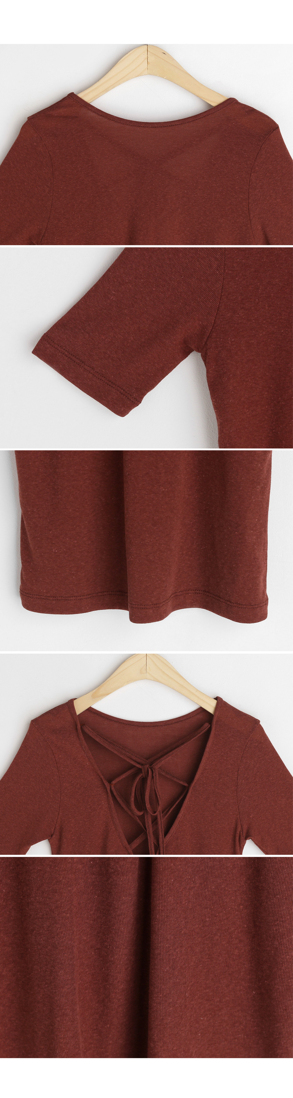 バックレースアップTシャツ・全3色 | DHOLIC | 詳細画像7