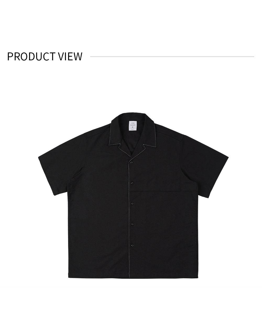 開襟ステッチボックスシャツ(ブラック) | 詳細画像11
