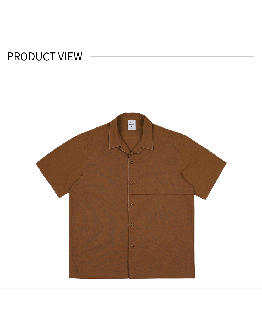 開襟ステッチボックスシャツ(ブラウン) | 詳細画像11