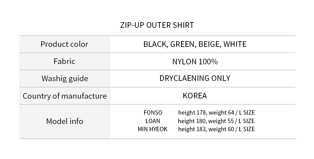 ジップアップツーポケットシャツ(ブラック) | 詳細画像8
