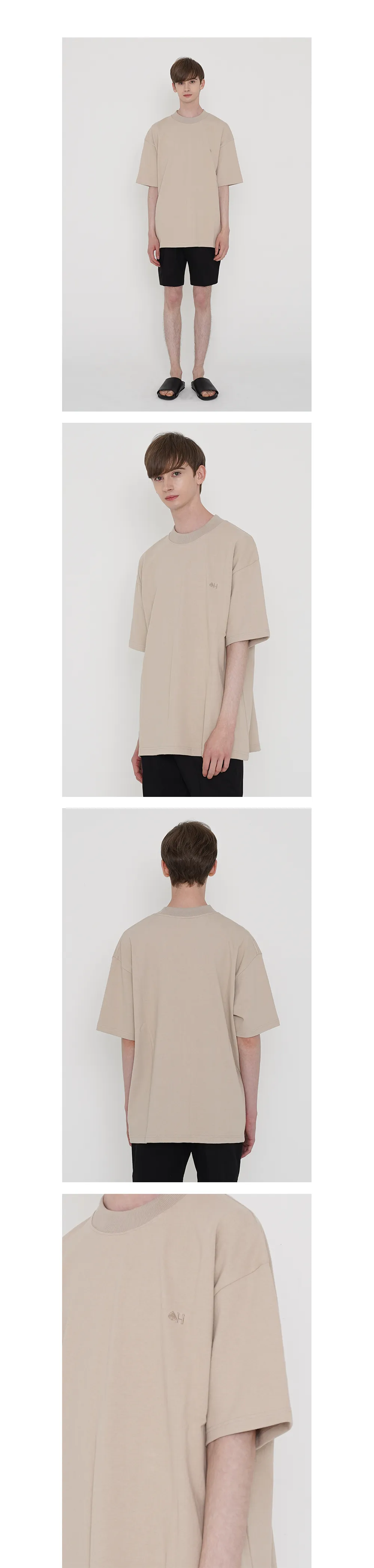 ♠H刺繍Tシャツ(ブラック) | 詳細画像4