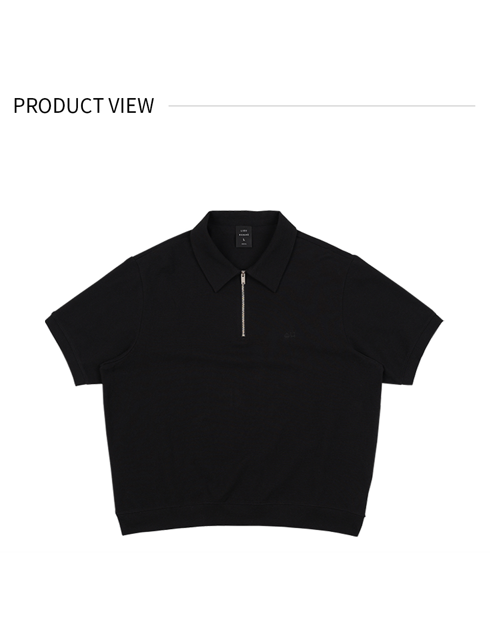 ハーフジップTシャツ(ブラック) | 詳細画像11