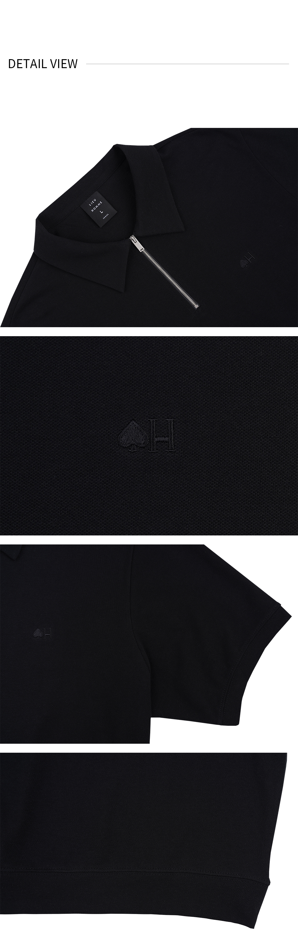 ハーフジップTシャツ(ブラック) | 詳細画像12