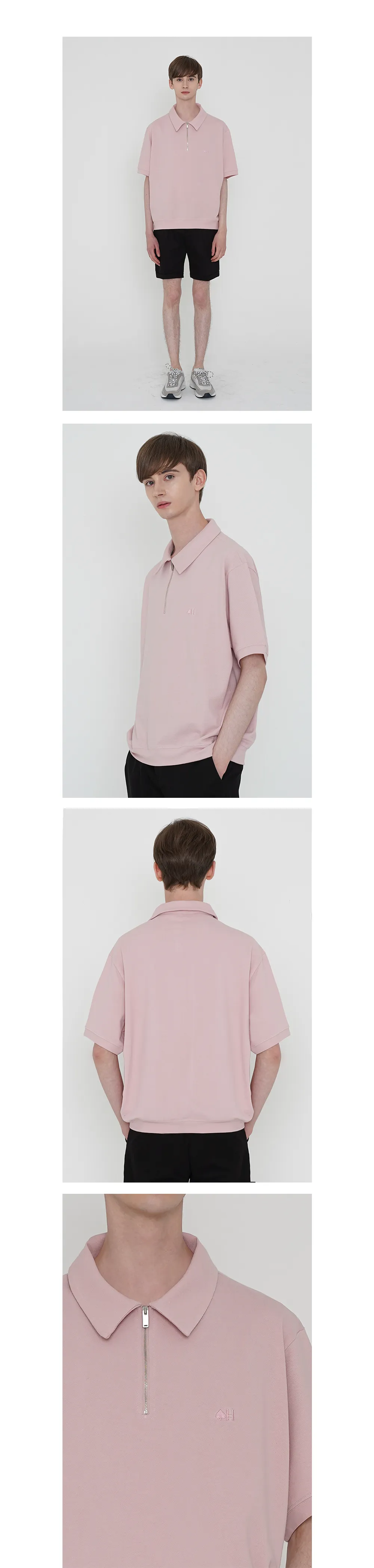 ハーフジップTシャツ(ピンク) | 詳細画像8