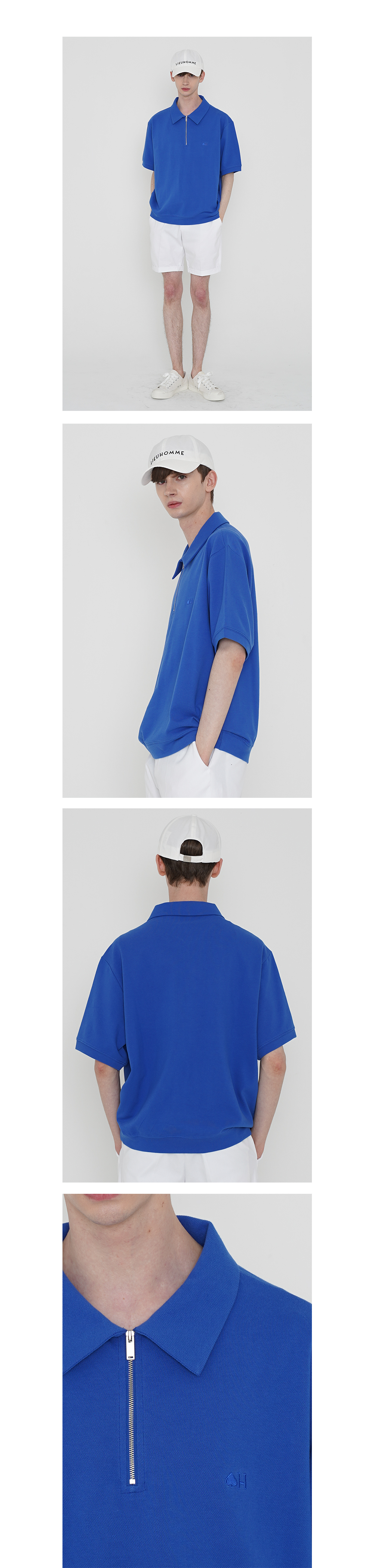 ハーフジップTシャツ(ブルー) | 詳細画像9