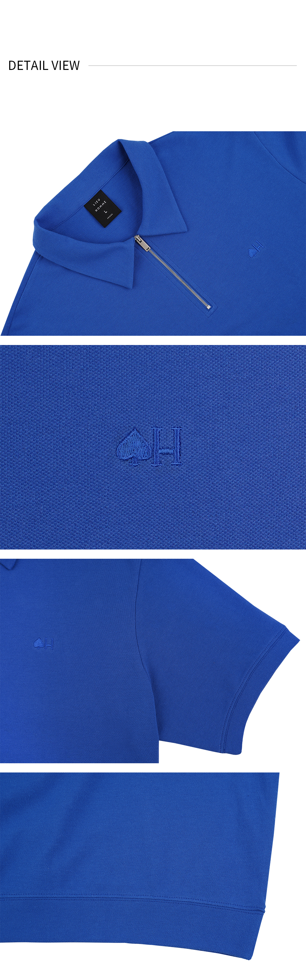 ハーフジップTシャツ(ブルー) | 詳細画像12