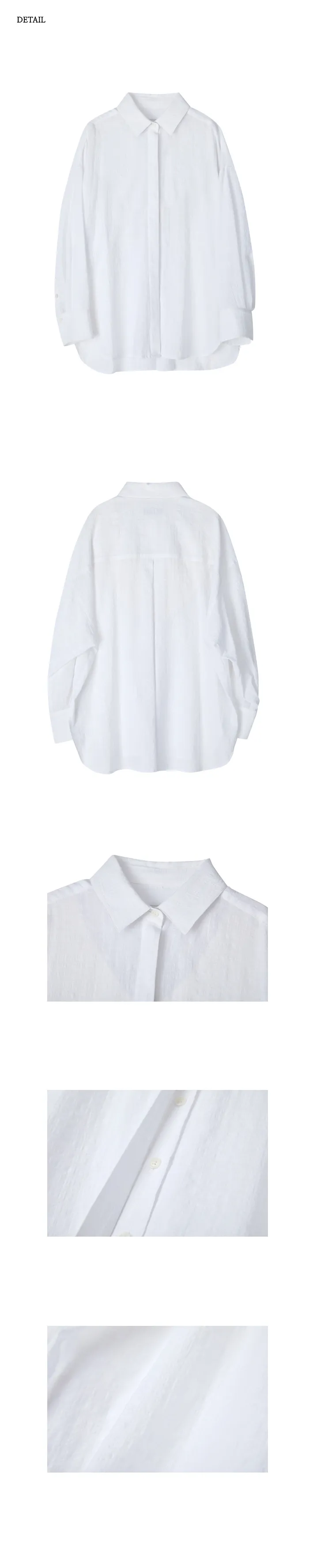 ボタンフライテクスチャーシャツ(ホワイト) | 詳細画像10