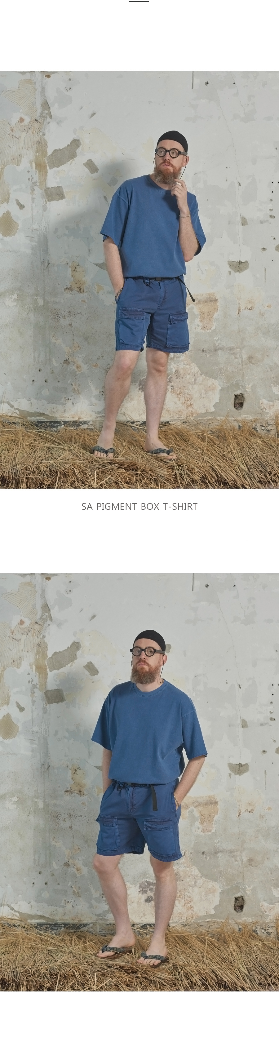 ピグメントボックスTシャツ(ブルー) | 詳細画像2