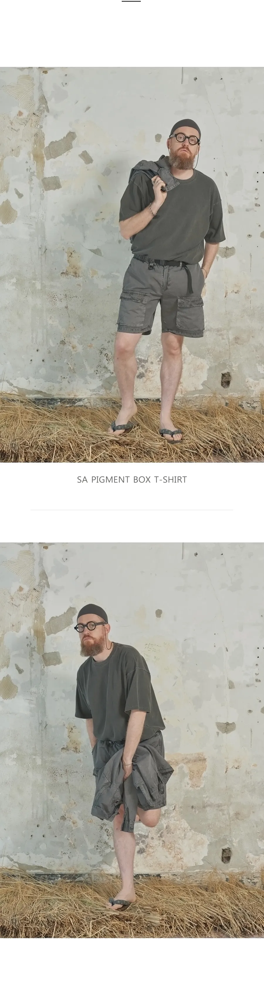 ピグメントボックスTシャツ(チャコール) | 詳細画像2
