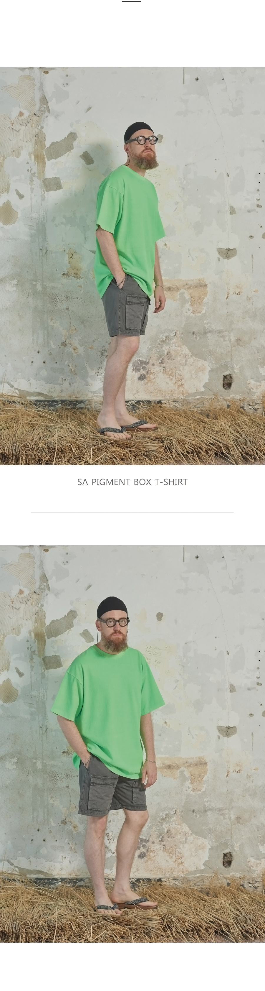 ピグメントボックスTシャツ(ライムグリーン) | 詳細画像2