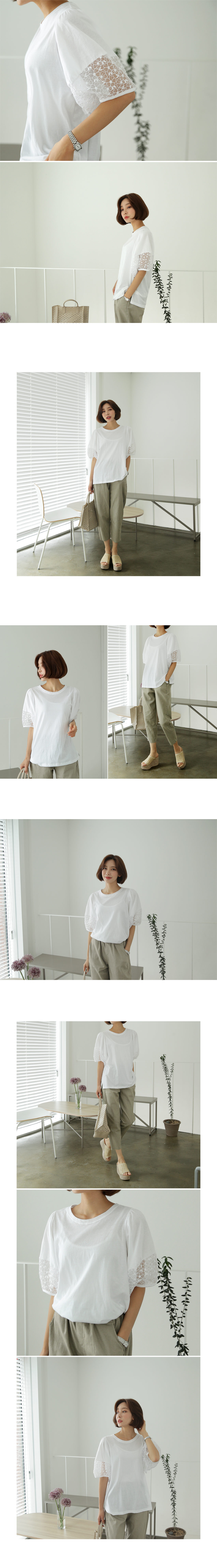 フラワー刺繍シアースリーブTシャツ・全3色 | DHOLIC PLUS | 詳細画像3