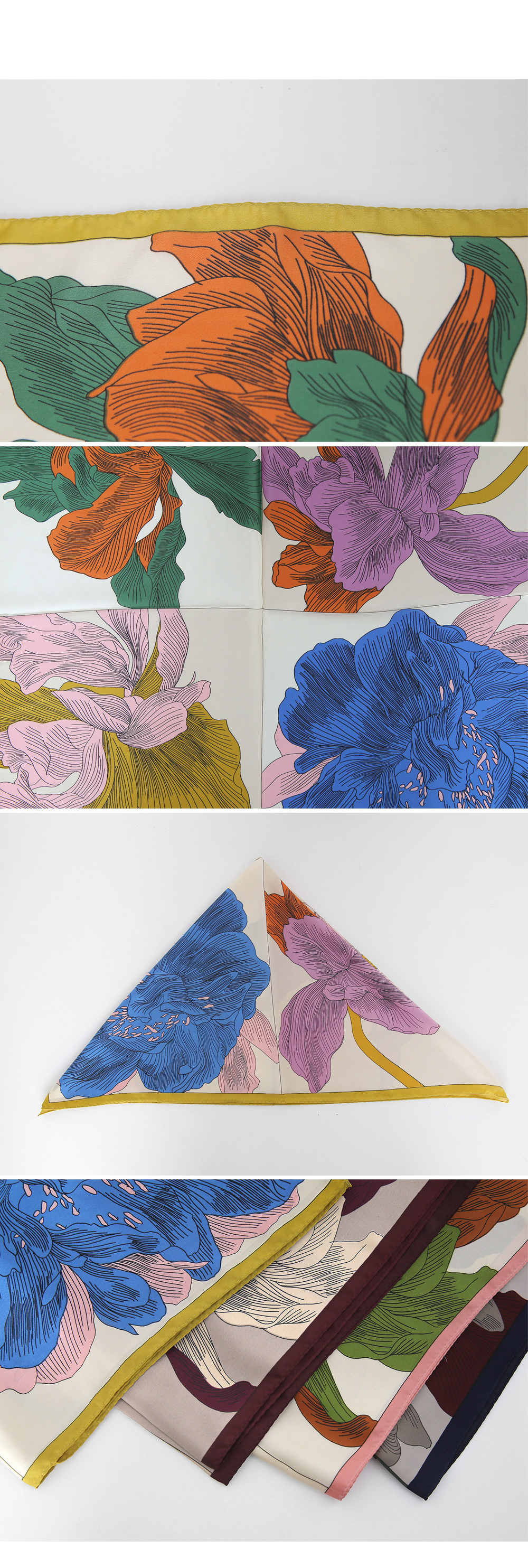 花柄スクエアスカーフ・全4色 | DHOLIC | 詳細画像9