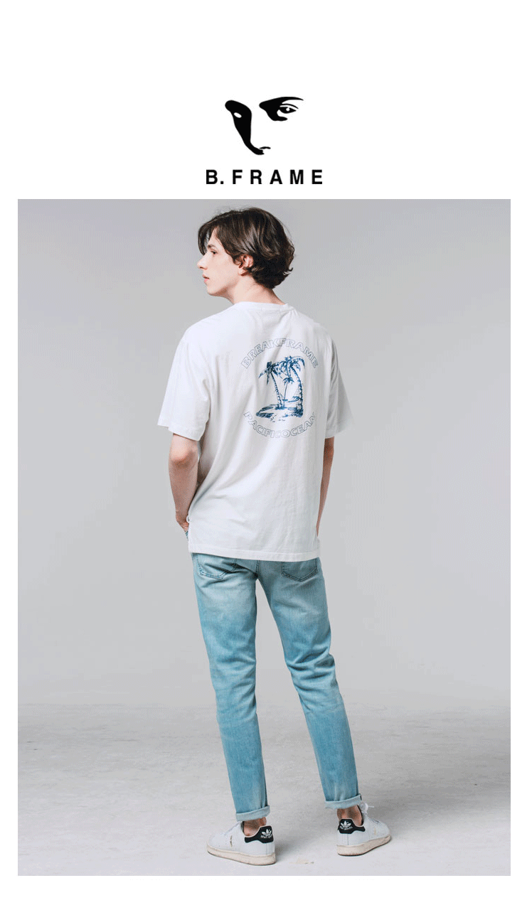 パームツリーバックプリントTシャツ(ホワイト) | 詳細画像2