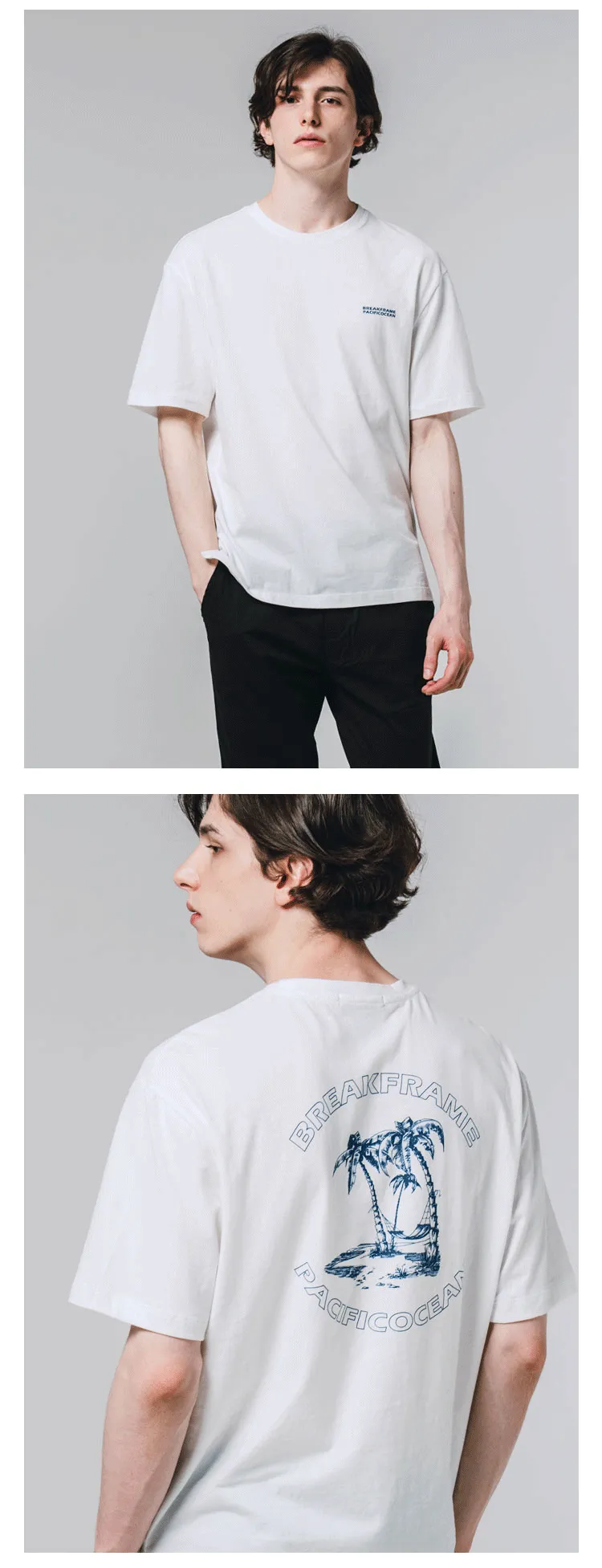 パームツリーバックプリントTシャツ(ホワイト) | 詳細画像4