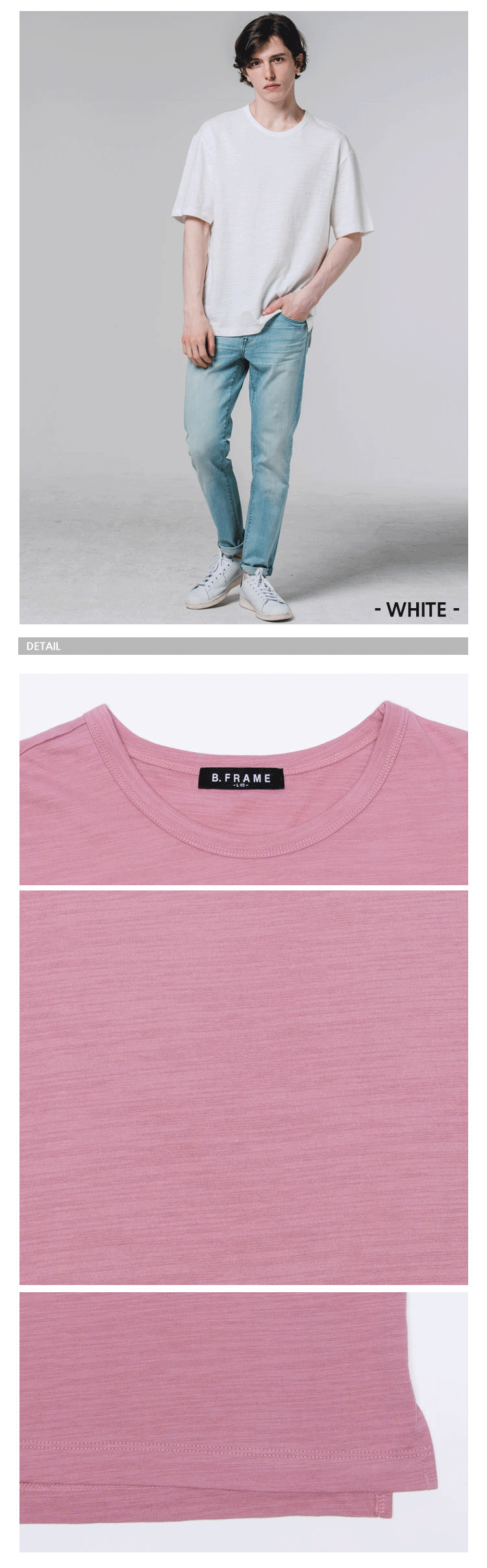 ナチュラルテクスチャーショートスリーブTシャツ(ピンク) | 詳細画像6