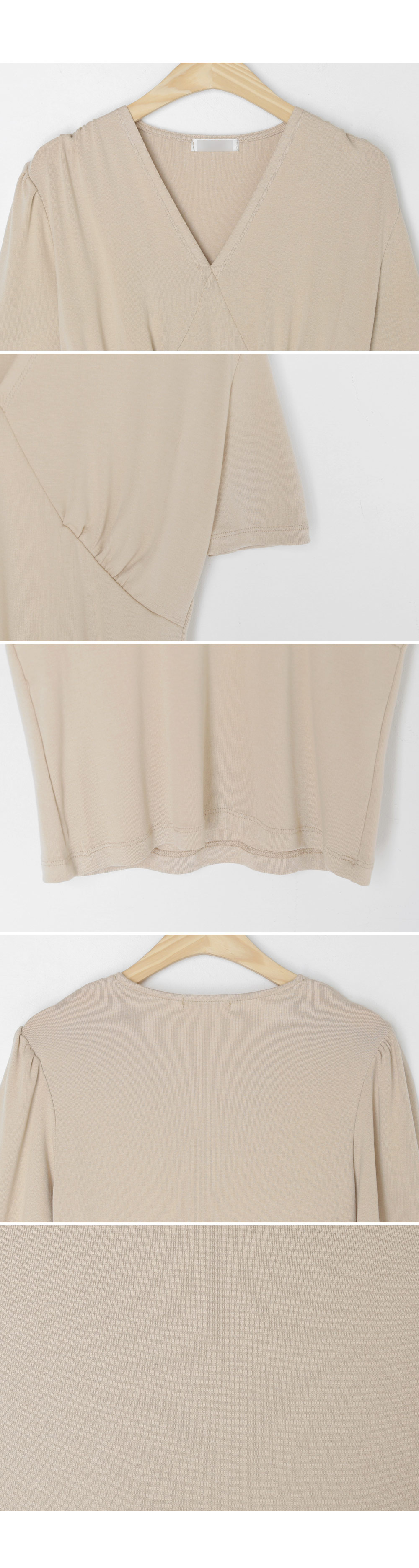 VネックギャザーTシャツ・全2色 | DHOLIC | 詳細画像6