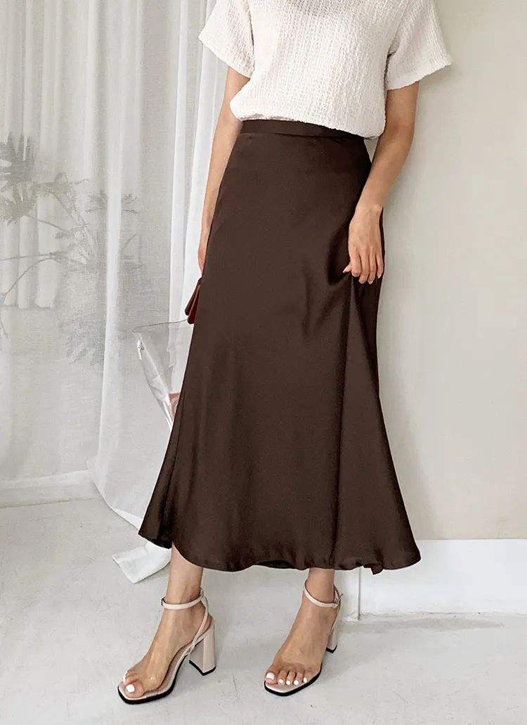 シルキーAラインスカート・全5色 | DHOLIC PLUS | 詳細画像1