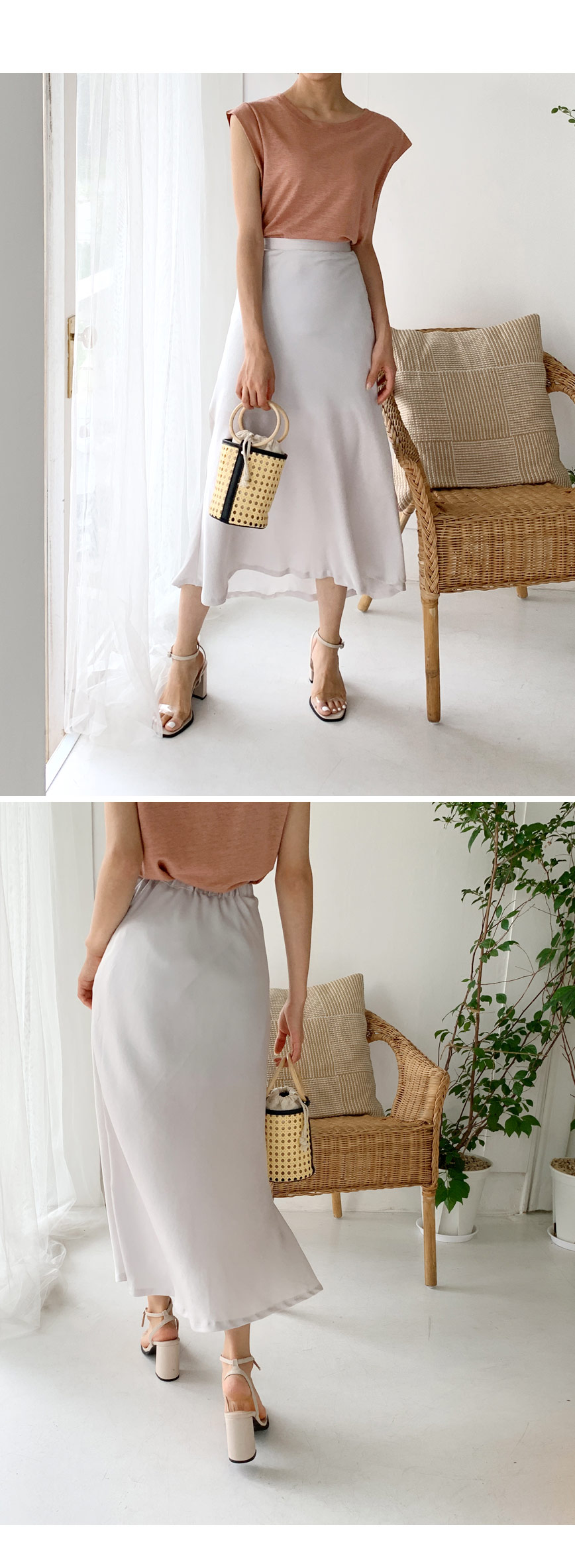 シルキーAラインスカート・全5色 | DHOLIC PLUS | 詳細画像4
