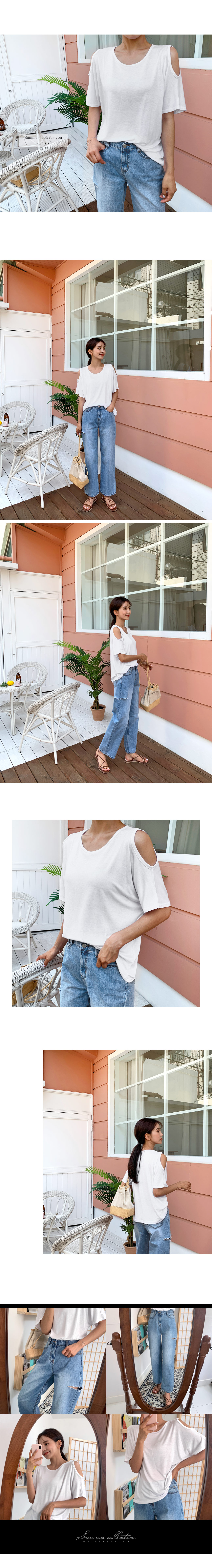 オープンショルダーTシャツ・全3色 | DHOLIC | 詳細画像3