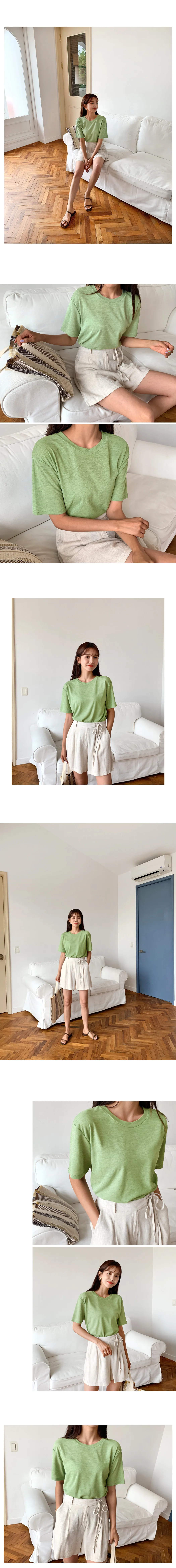 リネン混半袖Tシャツ・全4色 | DHOLIC | 詳細画像2