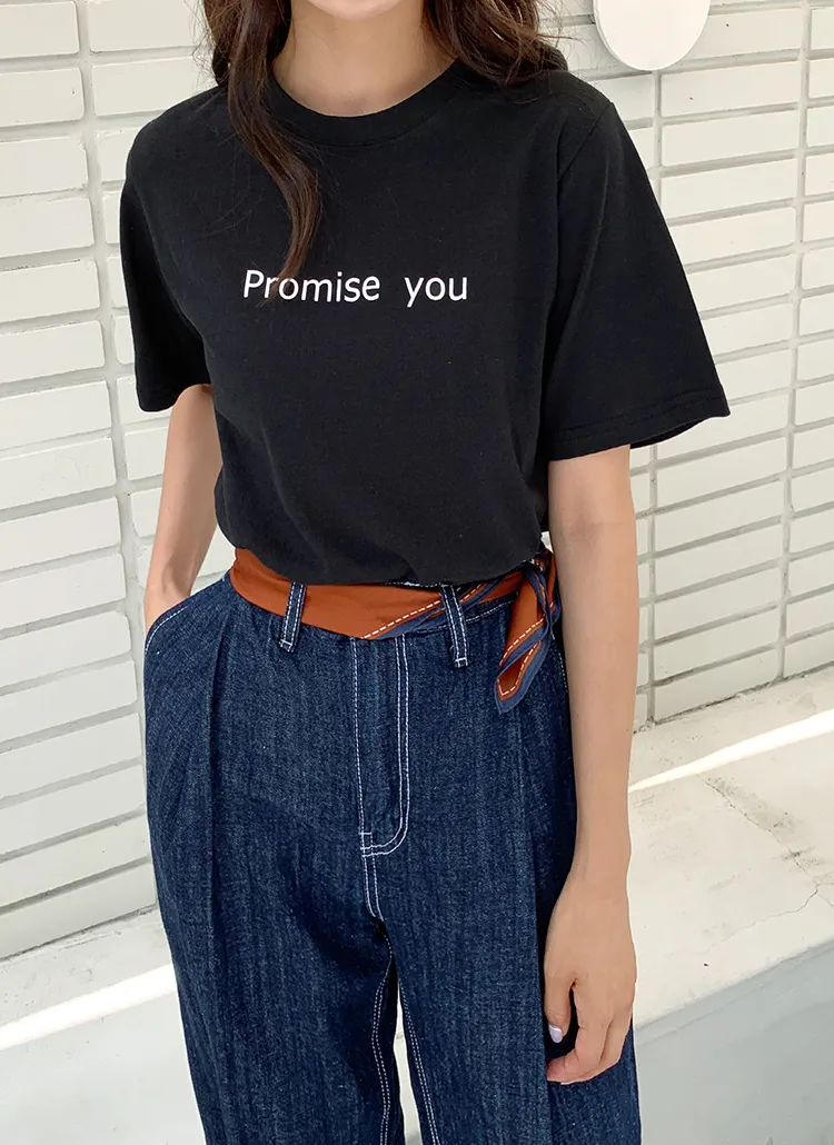 Promise you半袖Tシャツ・全3色 | DHOLIC | 詳細画像1