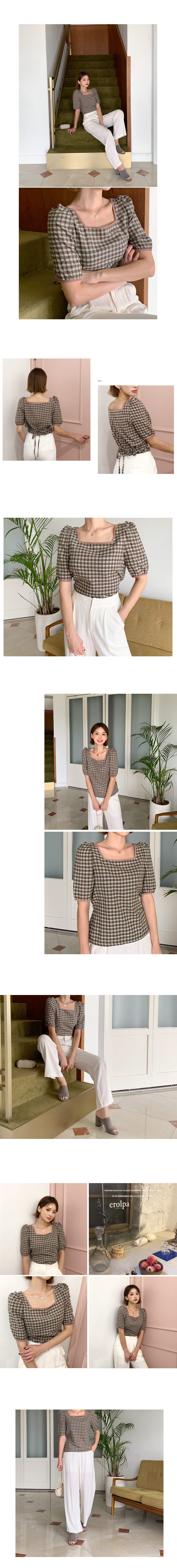 スクエアチェックブラウス・全2色 | DHOLIC | 詳細画像2