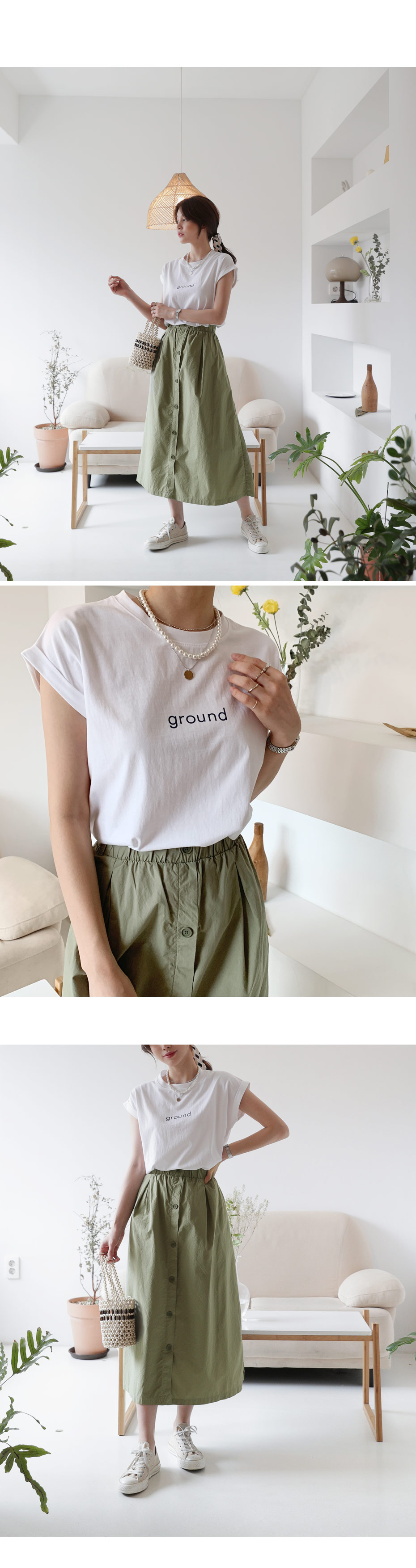 groundロールアップTシャツ・全4色 | DHOLIC PLUS | 詳細画像2