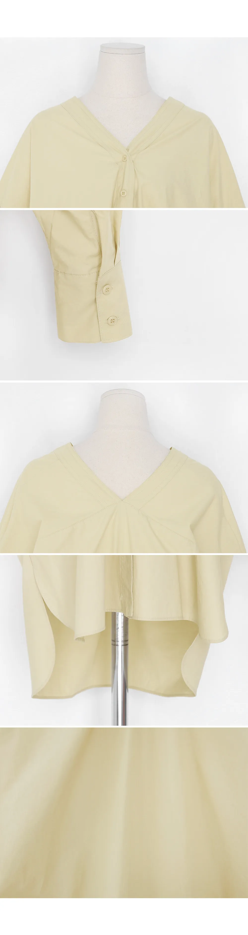 ノーカラーVネックシャツ・全2色 | DHOLIC PLUS | 詳細画像6