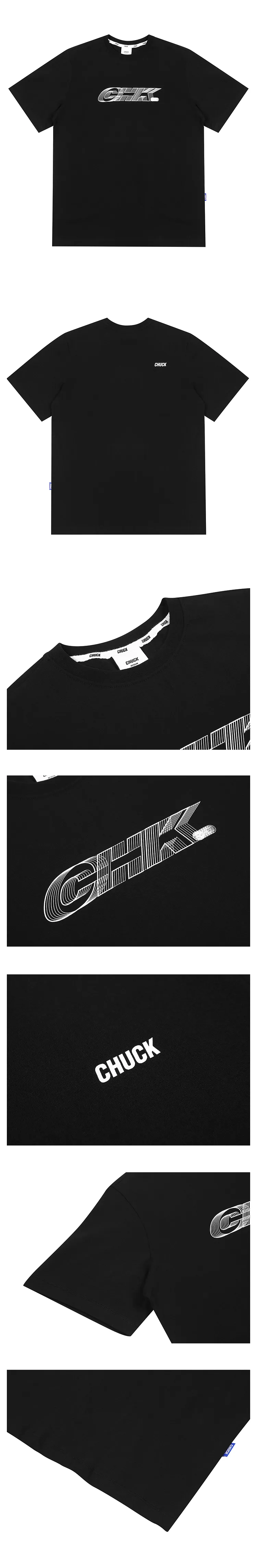 CHUCKラインロゴTシャツ(ブラック) | 詳細画像6