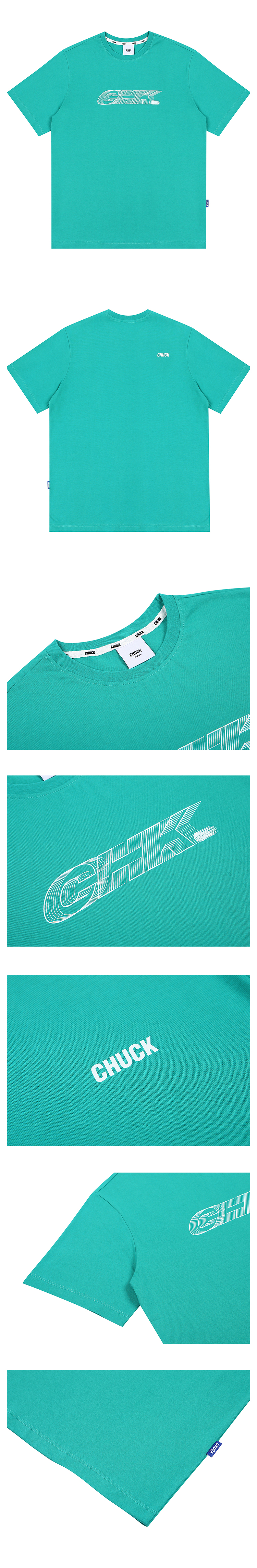 CHUCKラインロゴTシャツ(ミントグリーン) | 詳細画像6