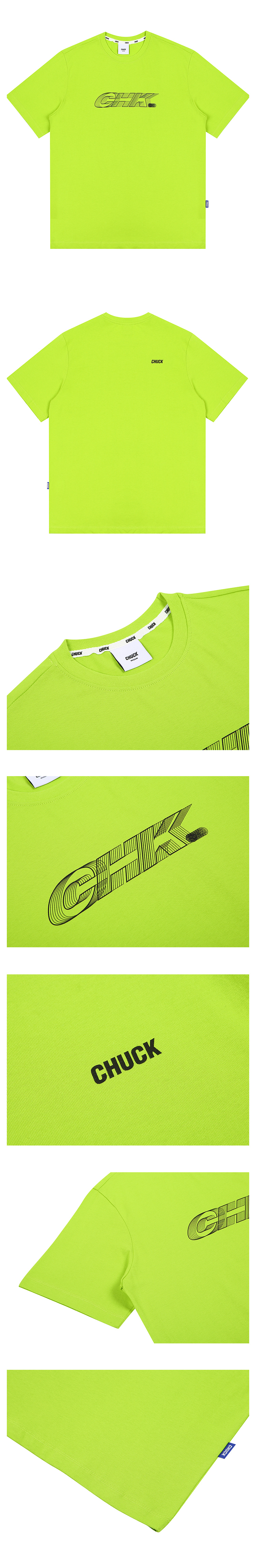 CHUCKラインロゴTシャツ(ライム) | 詳細画像6