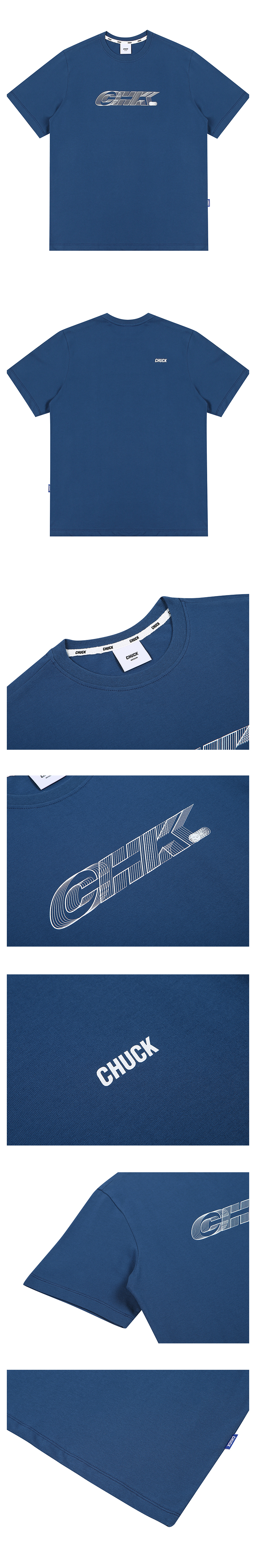CHUCKラインロゴTシャツ(ネイビーピオニー) | 詳細画像6