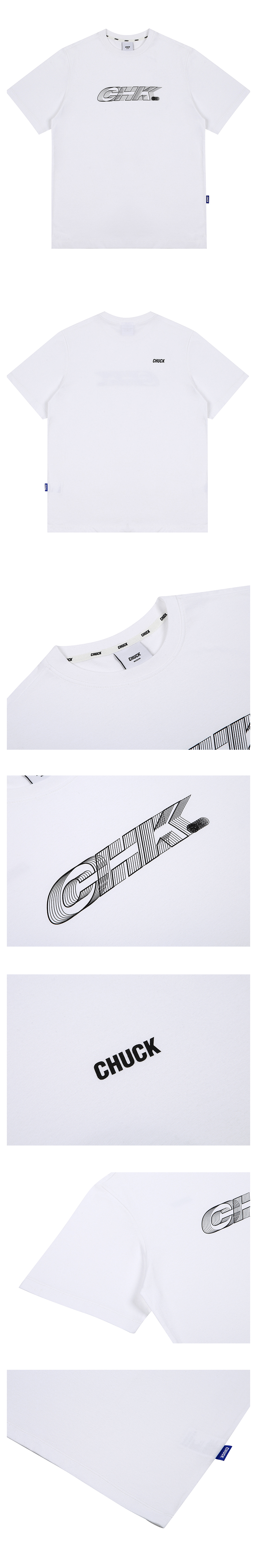 CHUCKラインロゴTシャツ(ホワイト) | 詳細画像6
