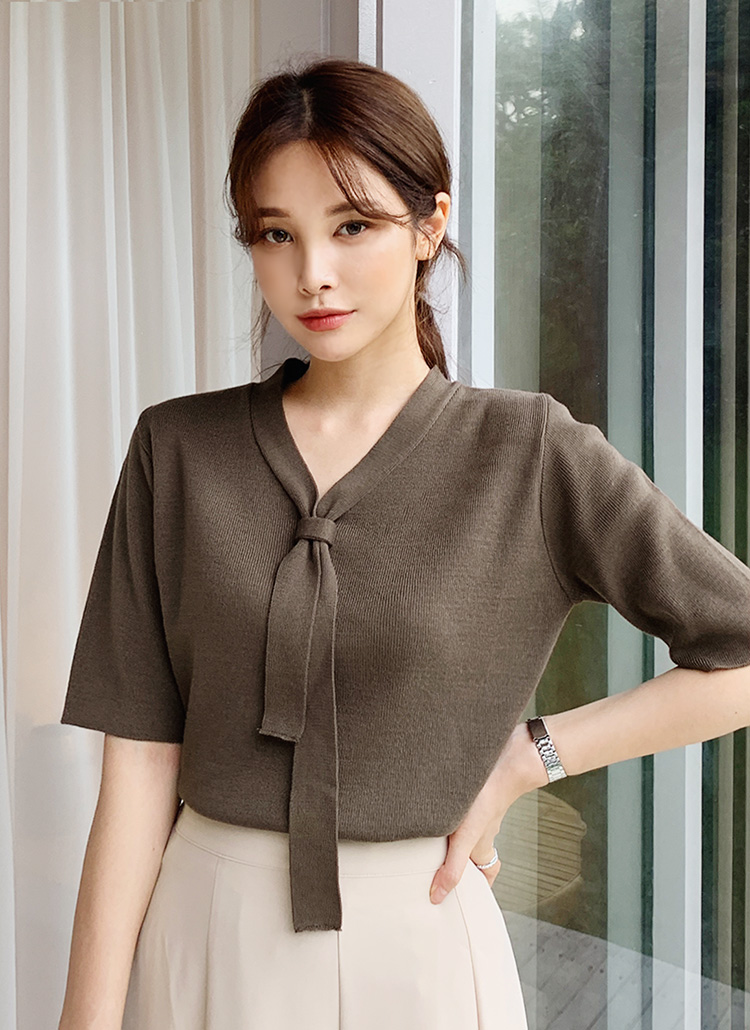 ネックリボンニット・全3色 | レディースファッション通販 - DHOLIC