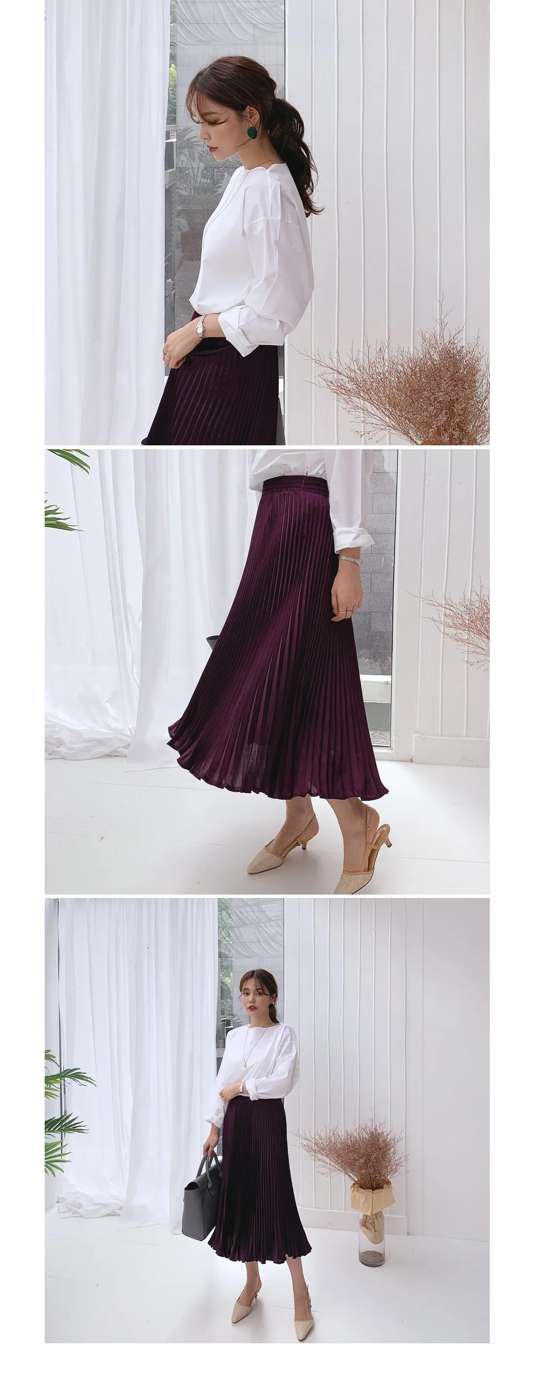シルキープリーツスカート・全4色 | DHOLIC PLUS | 詳細画像3