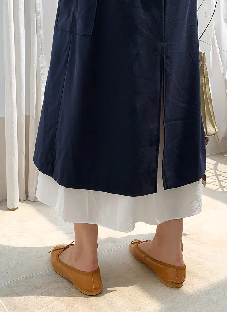 配色ヘムポケットスカート・全2色 | DHOLIC PLUS | 詳細画像1