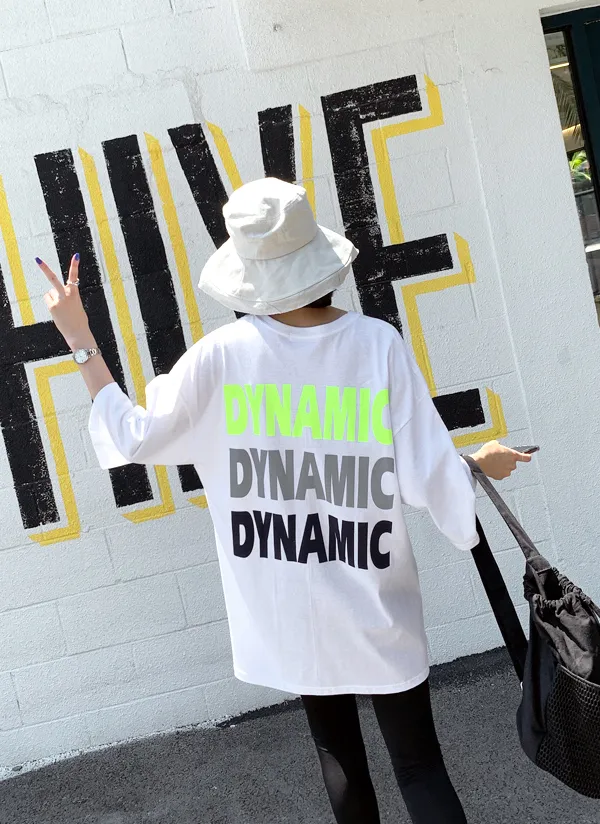 DYNAMICレタリングTシャツ | mayblue | 詳細画像1