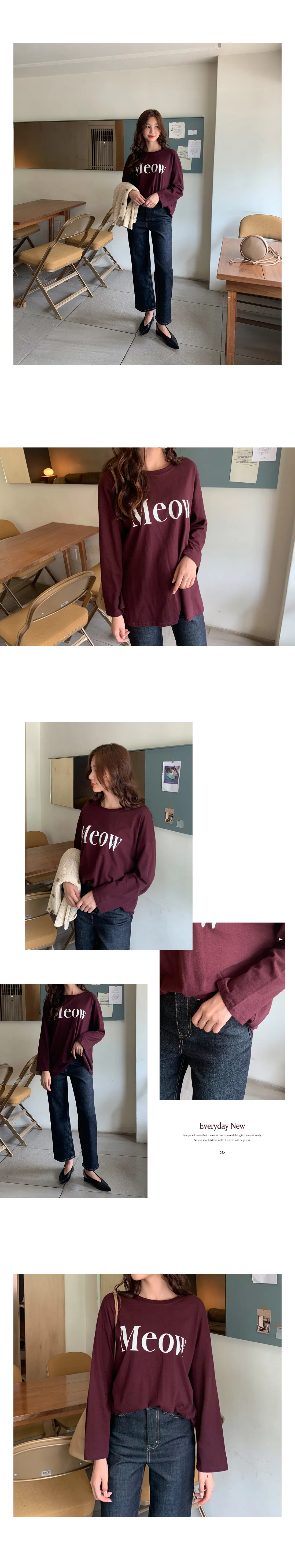 MeowプリントTシャツ・全3色 | DHOLIC | 詳細画像4
