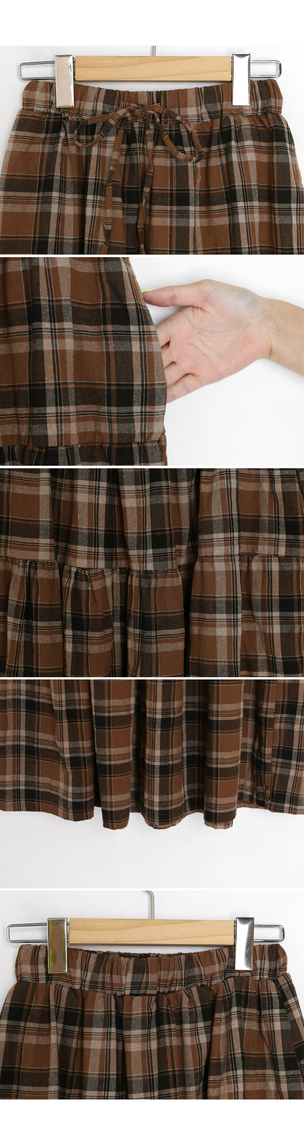 チェックギャザースカート・全2色 | DHOLIC | 詳細画像7