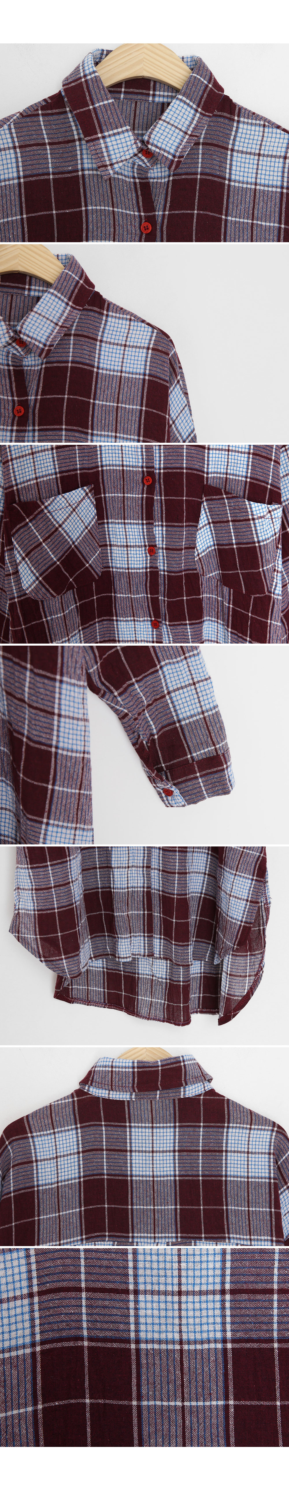 ポケットチェックロングシャツ・全3色 | DHOLIC PLUS | 詳細画像6