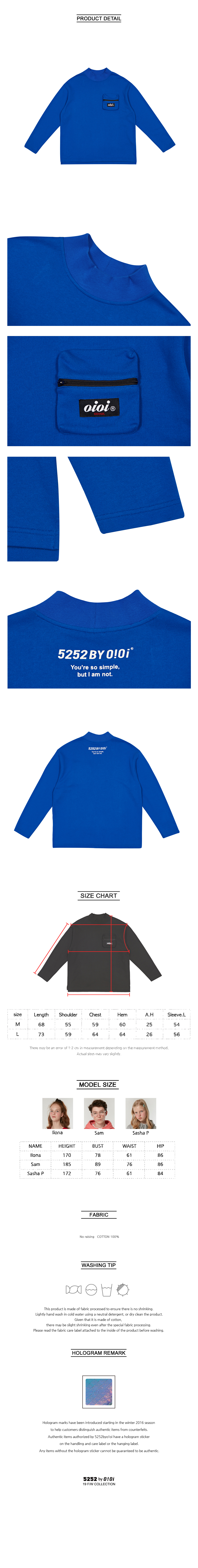 ジップポケットTシャツ(ブルー) | 詳細画像3